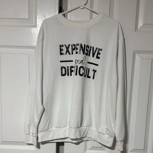 White Graphic Sweatshirt